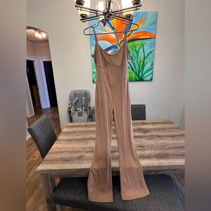 Joylab Tan Flare Jumpsuit